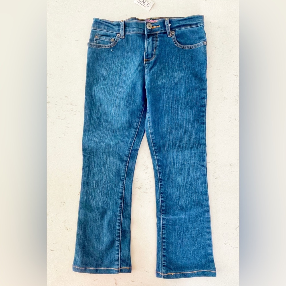 The Children’s Place Bootcut Denim Blue Jeans Girl’s Size 6 Plus NWT